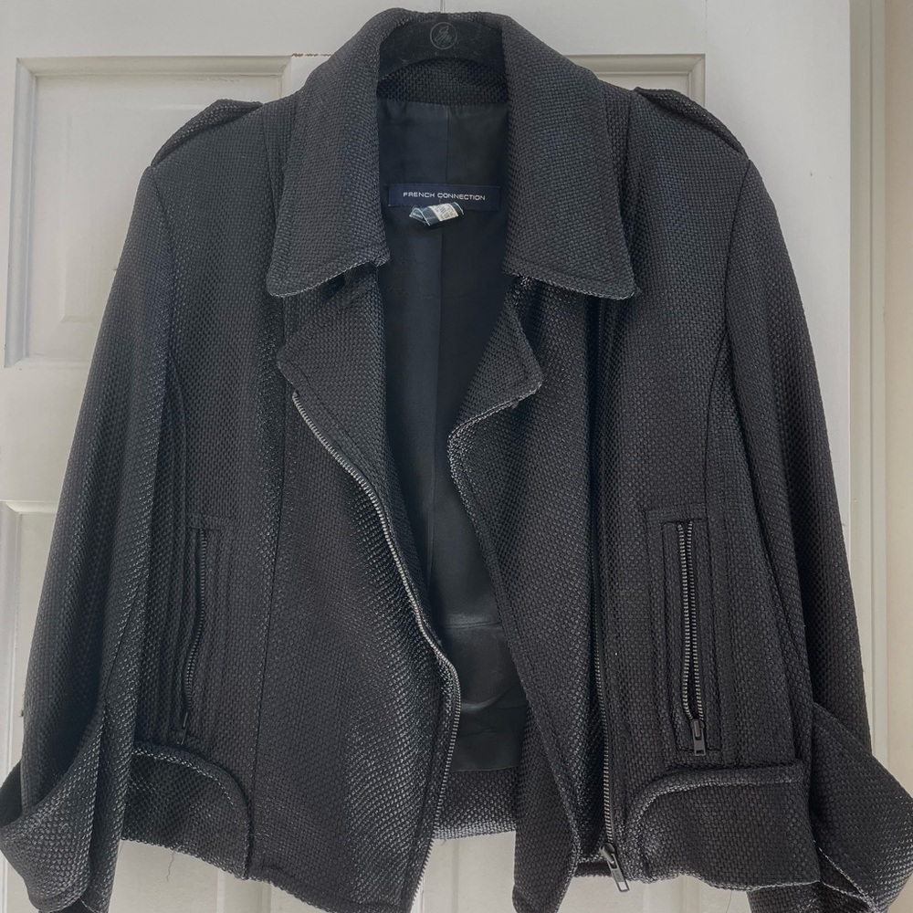 French Connection Crop Moto Jacket